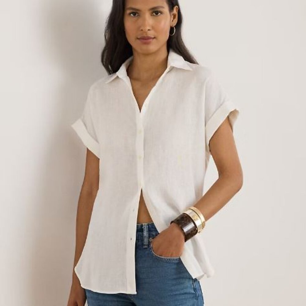 Lauren Ralph Lauren Relaxed Fit Linen Short-Sleeve Shirt